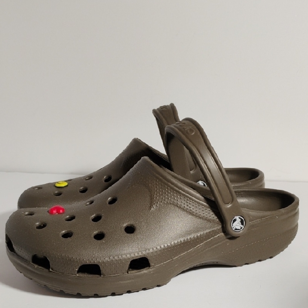 CROCS Clog Heart's & Smiles Brown Men's XXL 12-13